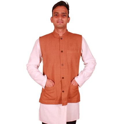 The Indian Spirit Ethnic Brown Handloom Jacket IS-HJ-EB-01