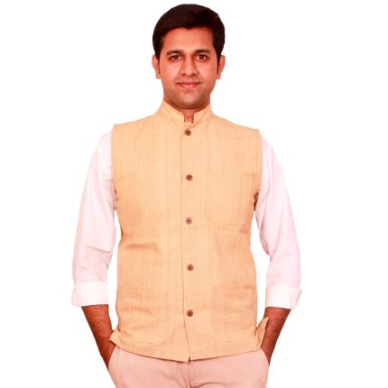 Creamy Beige Handloom Jacket